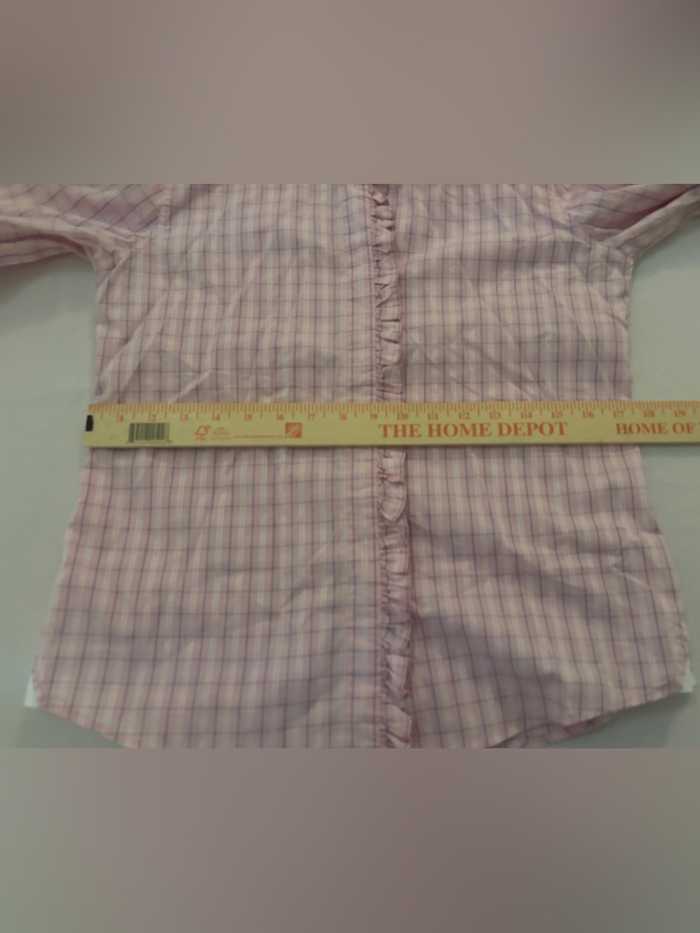 Double R by Ravi Ratan Pink Floral Ruffle Button-Down Shirt Women’s Med - Picture 11 of 15